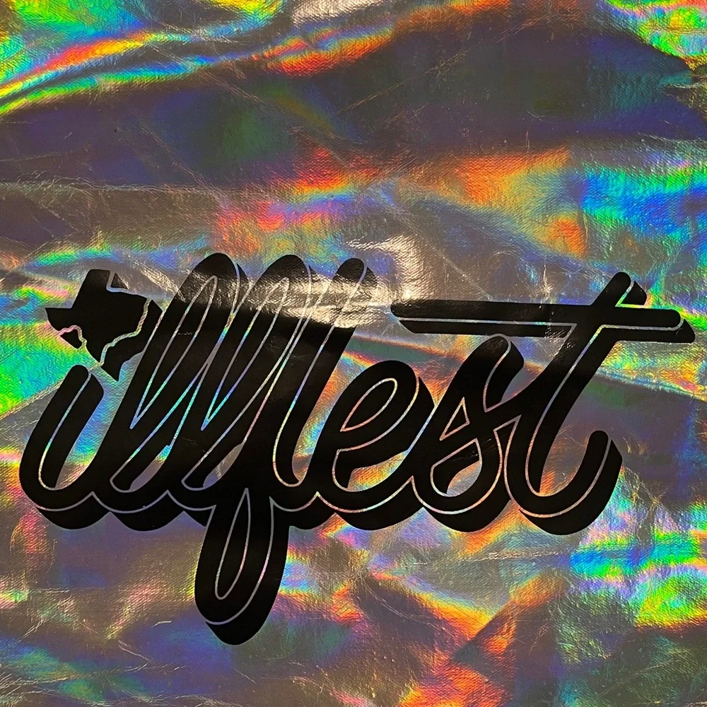 Texas Illfest Holographic Drawstring Backpack - Austin Music Art Festival!